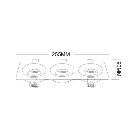 فريم سبوت ديم ثلاثي متحرك المنيوم H708-3