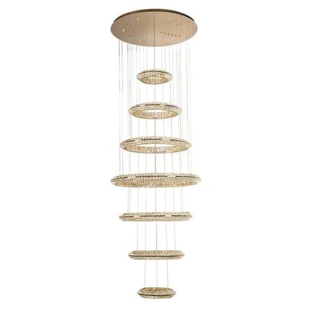 ثريا مونرو 7 حلقات كريستال ذهبي H89454