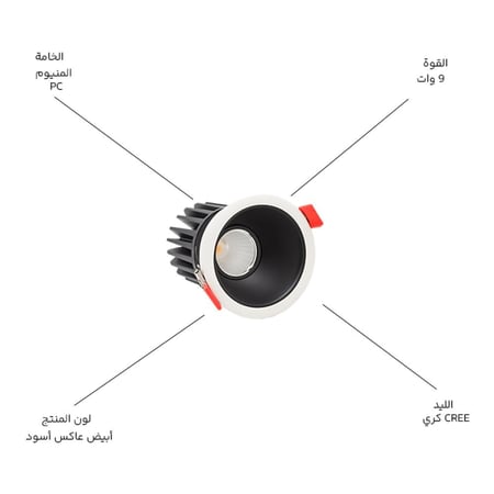 سبوت غاطس متحرك كامل 9 وات 3803