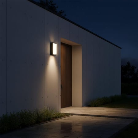 جداري خارجي اسود مستطيل -C3077