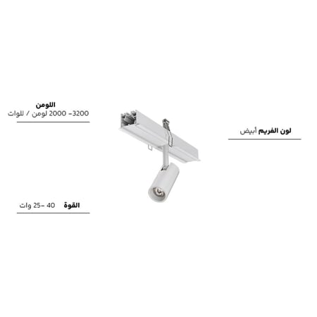 تراك لايت للينير دفن ليد كري W75T37