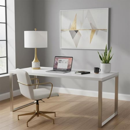 أباجورة رخام رمادي وذهبي T-7022