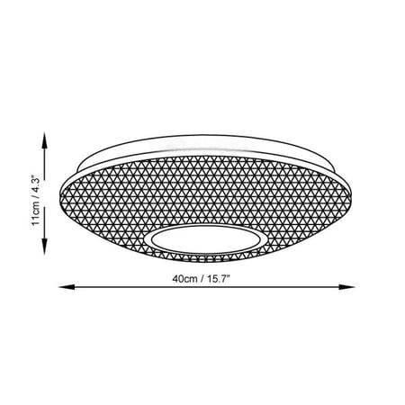 لطش دائري كريستالي ابيض مع ريموت LTDAI005