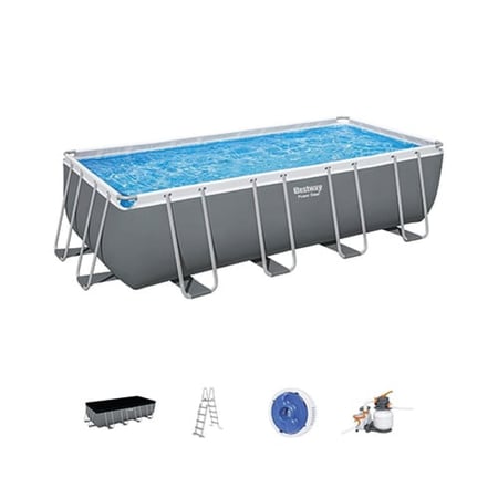 مسبح سباحة منزلية فاخرة Bestway Steel Pro Max – بحجم كبير 5.49م × 2.74م × 1.22م – سعة 14,812 لتر