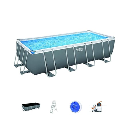 مسبح سباحة منزلية فاخرة Bestway Steel Pro Max – بحجم كبير 5.49م × 2.74م × 1.22م – سعة 14,812 لتر