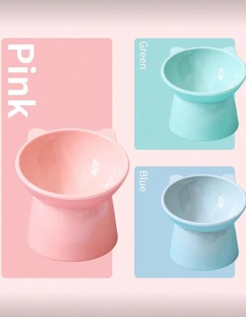 صحن طعام للقطط والكلاب على شكل قط بألوان مختلفة