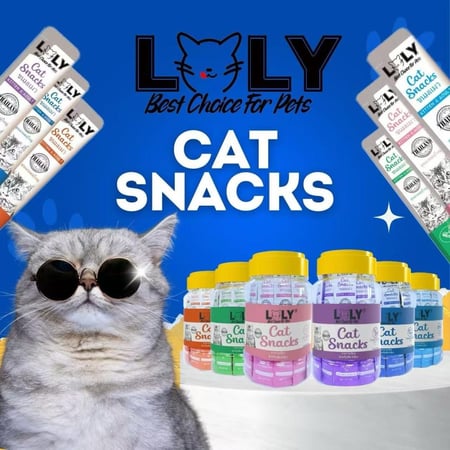 لولي مكافآت للقطط بنكهة التونا مع الجمبري 15x30 جم