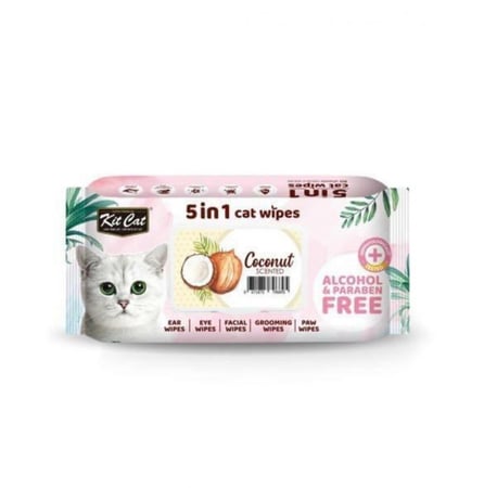 كت كات مناديل معطره للقطط 5 في 1 بروائح مختلفة ( 80 منديل )