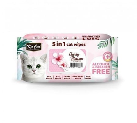 كت كات مناديل معطره للقطط 5 في 1 بروائح مختلفة ( 80 منديل )