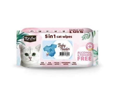 كت كات مناديل معطره للقطط 5 في 1 بروائح مختلفة ( 80 منديل )