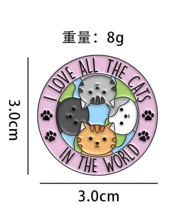 بروش على شكل قطط