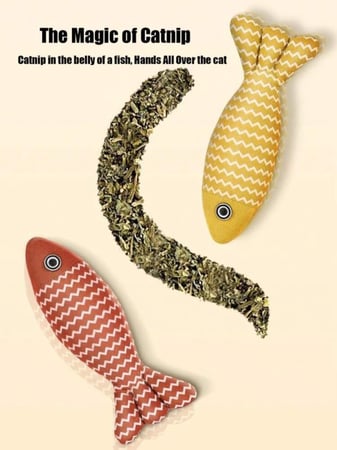 لعبة تفاعلية مخدة على شكل سمكة محشوة بالكات نيب