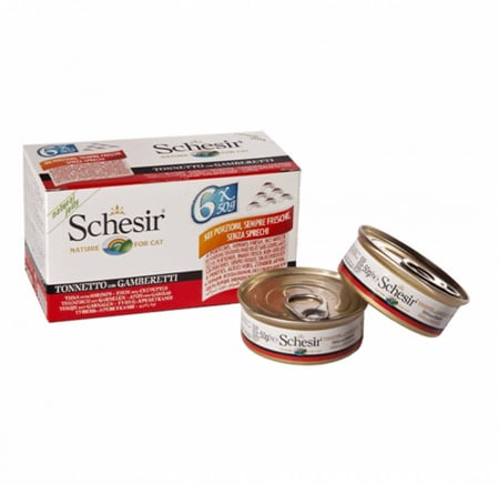 شيزر تونا مع الجمبري في الجيلي للقطط 50x6غ