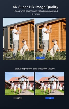 4K QHD HD كاميرا مراقبة بطاقة الشمسية بشريحة جوال solar camera amazon