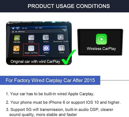 كاربلي كارلنكت متوافق فقط مع الشاشات الأصيلة التي تأتي من الوكالة فقط