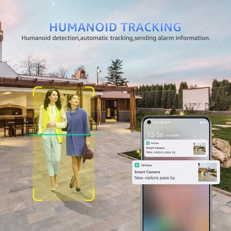 solar camera Humanoid Tracking كاميرا بطاقة شمسية خاصية تتبع  الانسان