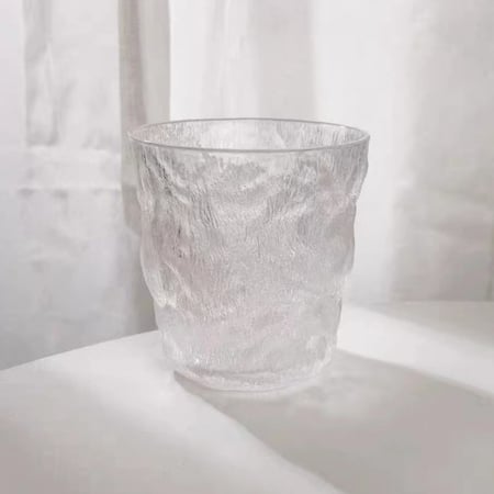 كوب زجاجي بنمط جليدي 350 مل