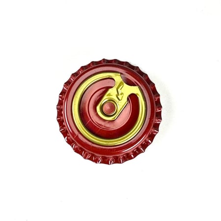 غطاء احمر تاجي مع مقبض فتح وسطي (100) حبه