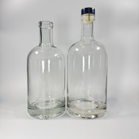 كرتون قوارير زجاج شفاف عالي الجودة و قاعدة سميكة 1000 مل ( 20 حبة )