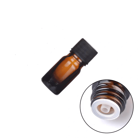 كرتون قوارير زجاج عنبر سعة 5 مل مع قطارة (255 حبة)