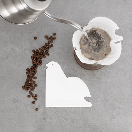 هاريو فلاتر قهوة V60 على شكل حمامة ابيض بحجم V02 (20 حبة)