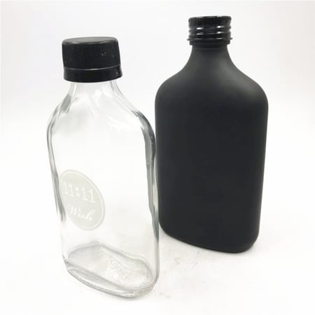 قارورة زجاج أسود 200 مل مقاس 28 حبة واحدة