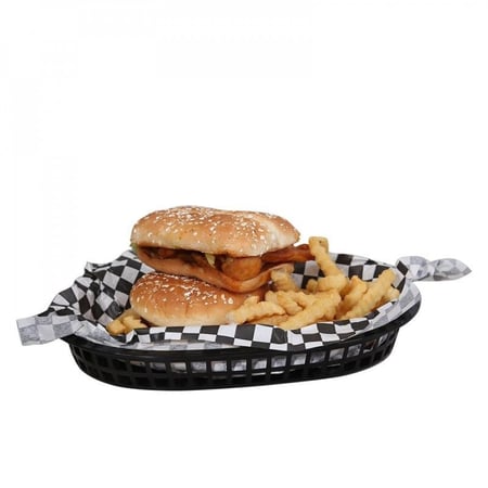 سلال بلاستيكية لون أسود ( 12 حبة )