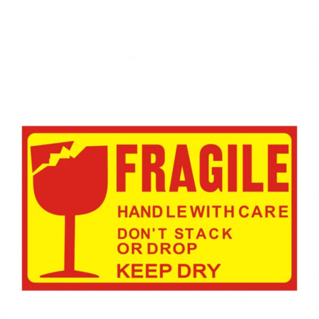 ملصق قابل للكسر ( ألف حبة في الشدة )