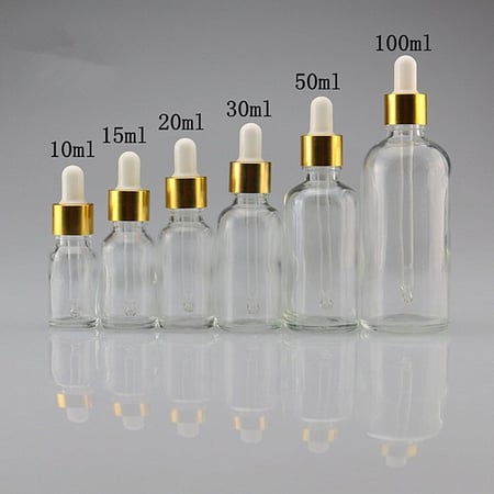 كرتون قوارير زجاج سعة 100 مل مع قطارة على المنضدة 168 حبة