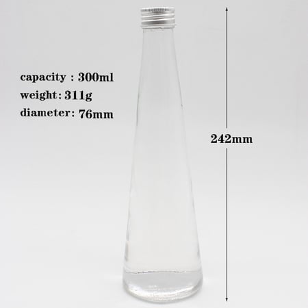 قارورة زجاج شفاف 300 مل