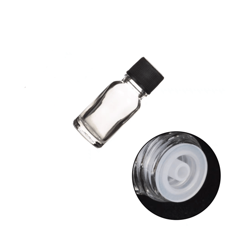 كرتون قوارير زجاج شفاف سعة 10 مل مع قطارة (192 حبة)