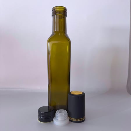 كرتون قواريرزجاج غامق خاص زيت الزيتون مربع حجم 250 مل ( 60 حبة )