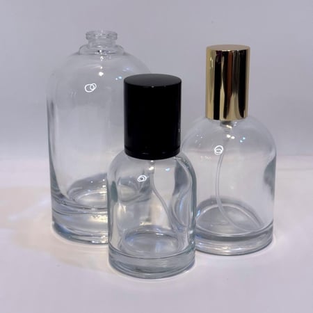 علب عطور بخاخ زجاج مع غطاء كبس باليد أسود 30 مل حبة واحده