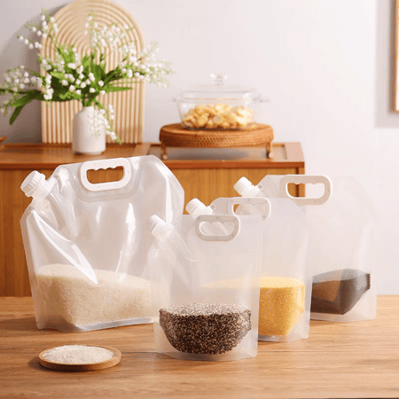 كيس بلاستيك شفاف بحامل للسوائل - 1.5 لتر