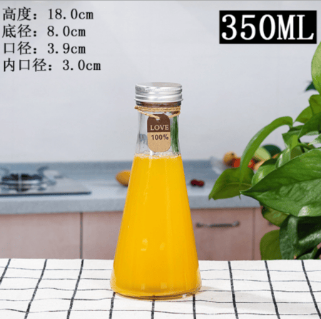 قارورة زجاج شفاف 350 مل