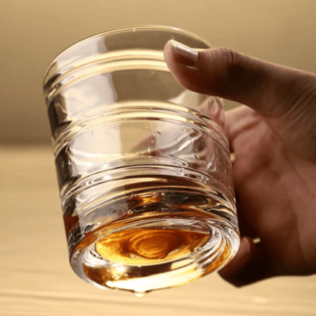 كوب زجاجي دوار شريط الراقص سعة 285 مل