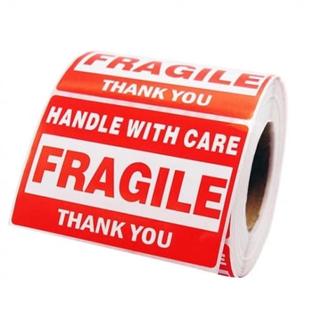 ملصق قابل للكسر ( 500 حبة في الشدة )