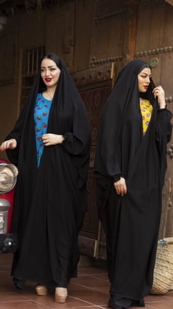 عبايه رأس مفتوحه اكمام مطاط