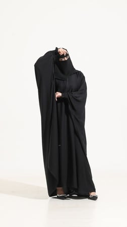 عباية بشت بكم مزموم وكشكه ناعمة