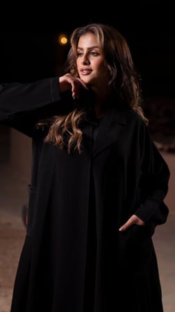 عباية ياقه رسميه بجيوب جانبيه