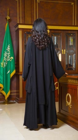 عباية شيفون طبقتين