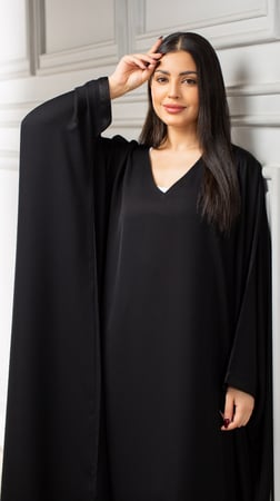 عباية بشت بكم قيطان أسود