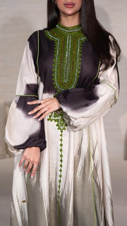 جلابية بشك زيتي