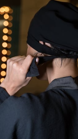 طرحة ربط سادة 4 ألوان