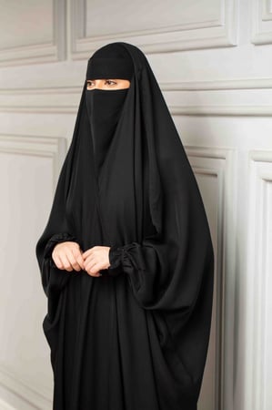 عبايه رأس مفتوحه اكمام مطاط