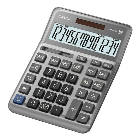 آلة حاسبة كاسيو DM-1400F (Casio DM-1400F Calculator – 14 Digits) – أداء احترافي للمكاتب والشركات