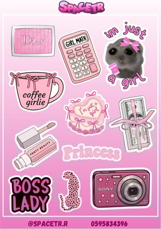 ستيكرز وردي | pink