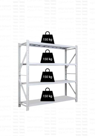 رفوف تخزين حديد ابيض  مقاس 200x200x40cm