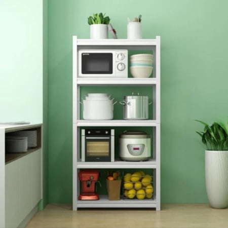 رفوف خشبية معدنية 200x120x45cm ابيض