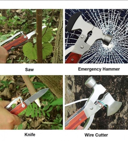 شاكوش مخلب خشبي متعدد الاستخدامات ( 14 في 1 )